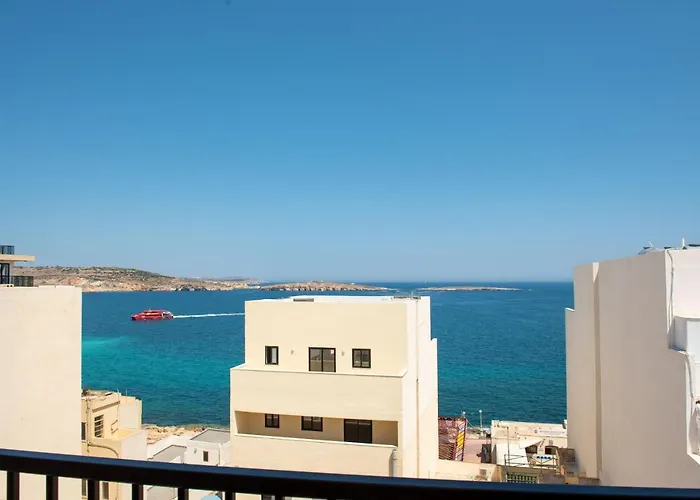 Pet friendly Sea Bliss Penthouse With 2 Terraces Enjoying Side Sea Views By Getawaysmalta Apartment St. Paul's Bay